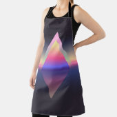 三白熱［赤熱］光を放つ角形Ethereumの概念。未来的な絶対論 エプロン (インサイチュ)