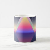 三白熱［赤熱］光を放つ角形Ethereumの概念。未来的な絶対論 コーヒーマグカップ (中央)