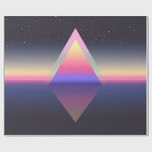 三白熱［赤熱］光を放つ角形Ethereumの概念。未来的な絶対論 ラッピングペーパー (フラット)