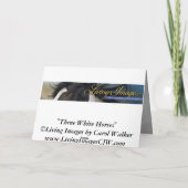 三白馬馬グリーティングカード カード (裏面)