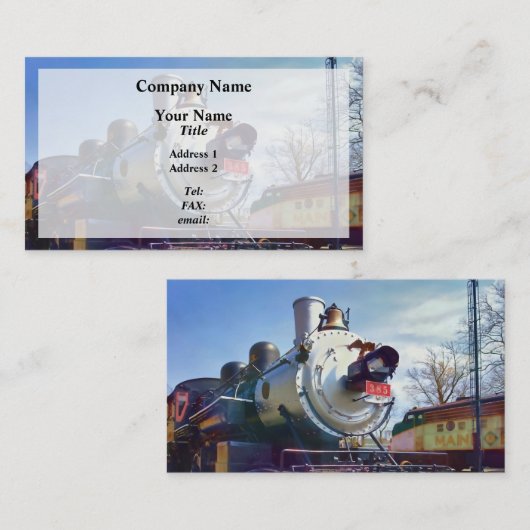 三百八十五蒸気機関車 名刺 (正面/裏面)