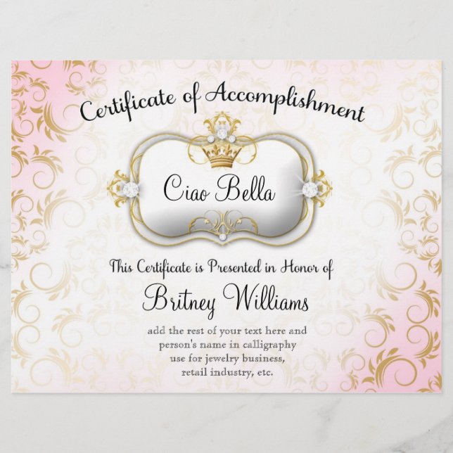 三百十一シャオ・ベラ達成証明書 (正面)