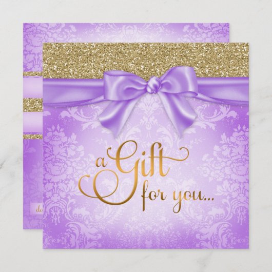 三百十一パープルフェイクグリッター贈与証 (正面/裏面)