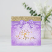 三百十一パープルフェイクグリッター贈与証 (スタンド正面)