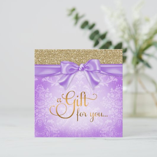 三百十一パープルフェイクグリッター贈与証 (スタンド正面)