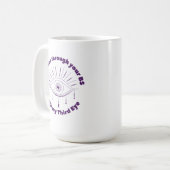 三目のマグで君の子犬を見る コーヒーマグカップ (正面左)