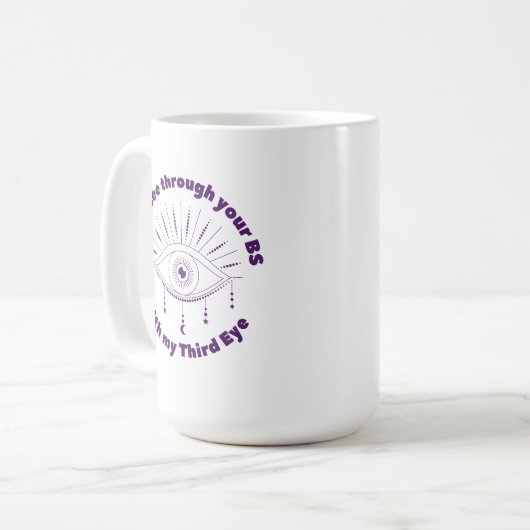 三目のマグで君の子犬を見る コーヒーマグカップ (正面左)