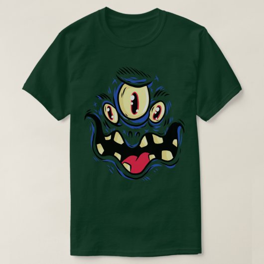 三目の不気味な怪物 Tシャツ (デザイン正面)
