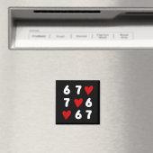 三目並べ 楽しいバレンタインデー 67 メーム 六七 マグネット (インサイチュ (食洗機))