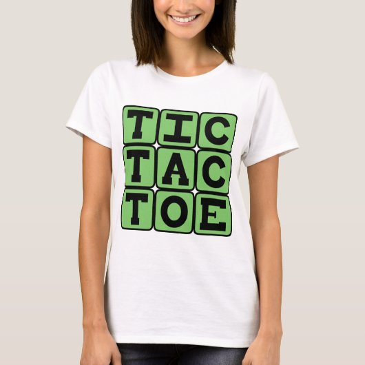 三目並べ、XとOのゲーム Tシャツ (正面)