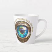 三目得目の目を使う カフェラテマグ (右)