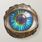 三目得目の目を使う ラウンドクッション (裏面)