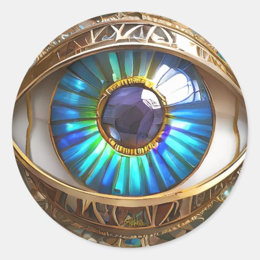 三目得目の目を使う ラウンドシール (正面)