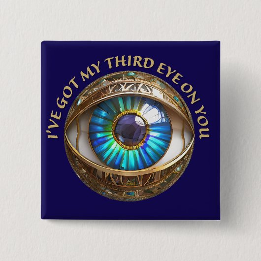 三目得目の目を使う 缶バッジ (正面)