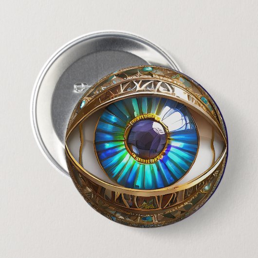 三目得目の目を使う 缶バッジ (正面&裏面)