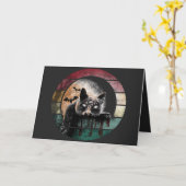 三目猫 カード (黄色い花)