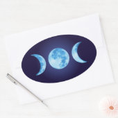 三相ムーンステッカー 楕円形シール (封筒)