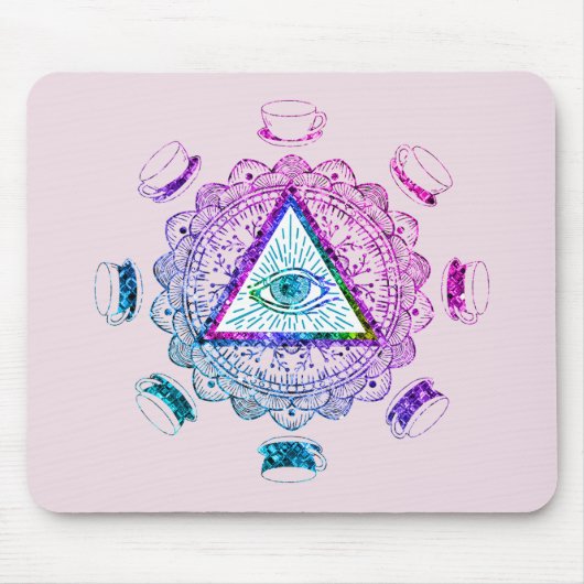 三眼オールシーズアイコーヒーカップ マウスパッド (正面)