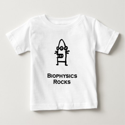 三眼ボット生物物理学の岩 ベビーTシャツ (正面)