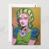 三眼目の女性 ポストカード (正面/裏面)