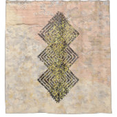 三眼織り模様 シャワーカーテン (正面)