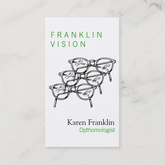三眼鏡アイウェア光学ビジョン 名刺 (正面)