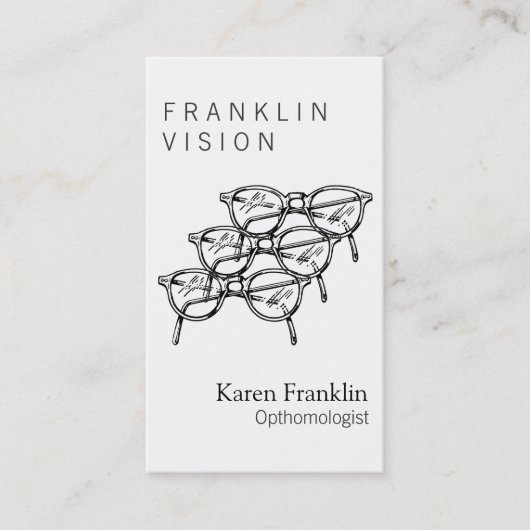 三眼鏡アイウェア光学ビジョン 名刺 (正面)