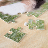 三着色されたオーストラリアの羊飼いの子犬 ジグソーパズル (側面)