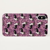 三着色されたコーギーの桜-紫色 Case-Mate iPhoneケース (裏面(横))