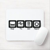 三睡眠は繰り返しを食べます マウスパッド (マウス)