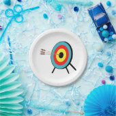 三矢印ブルズアイ ペーパープレート (パーティー)