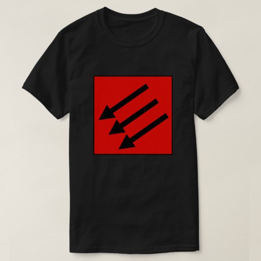 三矢鉄の正面 反ファシズム Tシャツ (デザイン正面)