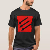 三矢鉄の正面 反ファシズム Tシャツ (正面)
