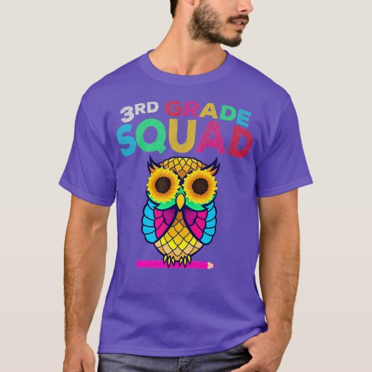 三等分隊ひまわりフクロウ三等分隊 Tシャツ (正面)