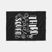 三等分隊先生 フリースブランケット (正面(横))