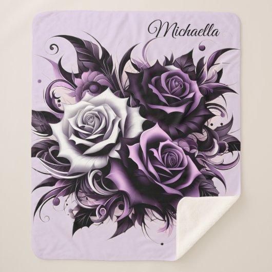 三紫バラ シェルパブランケット (正面)