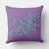 三紫花緑離れ装飾用クッション クッション (裏面)