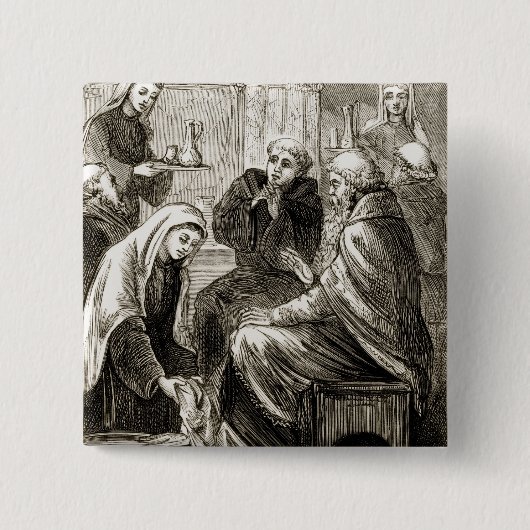 「三組からの司教を、心に抱くSt. Brigit 缶バッジ (正面)