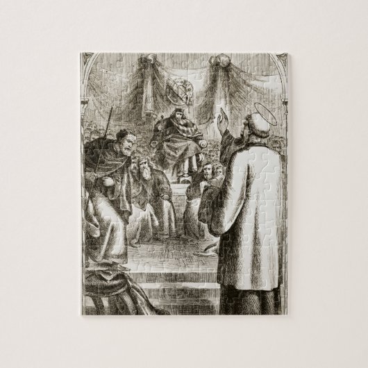 「三組木曜日からのタラで、説教するセントパトリック ジグソーパズル (縦)