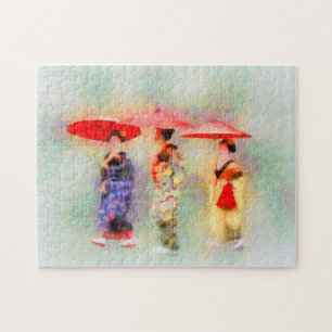 三絵画人の舞妓印象派 ジグソーパズル