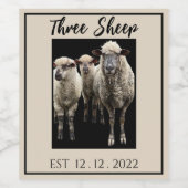 三羊フォトワインボトルラベル ワインラベル (シングルラベル)