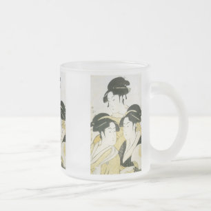 三美しい歌麿1790年代Mug フロストグラスマグカップ