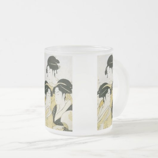 三美しい、歌麿、1790年代マグ フロストグラスマグカップ (正面右)