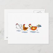 三羽のひな ポストカード (正面/裏面)