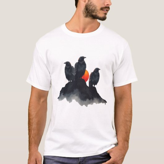 三羽のカラス Tシャツ (正面)