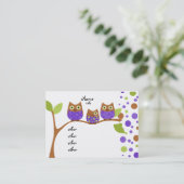 三羽のフクロウ 名刺 (スタンド正面)