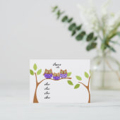 三羽のフクロウ 名刺 (スタンド正面)