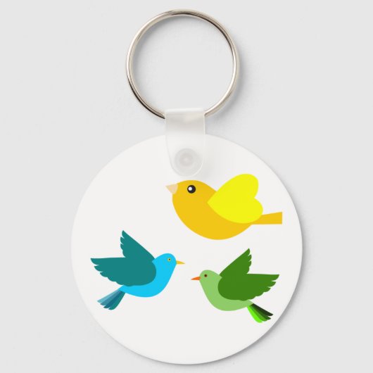 三羽の小鳥 キーホルダー (正面)
