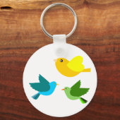 三羽の小鳥 キーホルダー (正面)