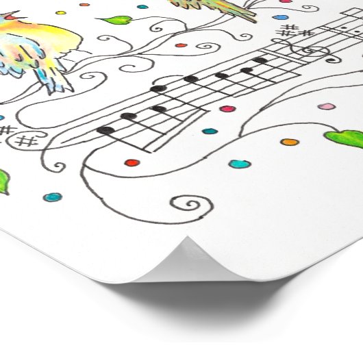 三羽の小鳥 ポスター (角)